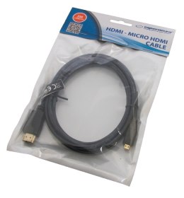 Kabel Esperanza EB204 (Micro HDMI - HDMI ; 2m; kolor czarny)