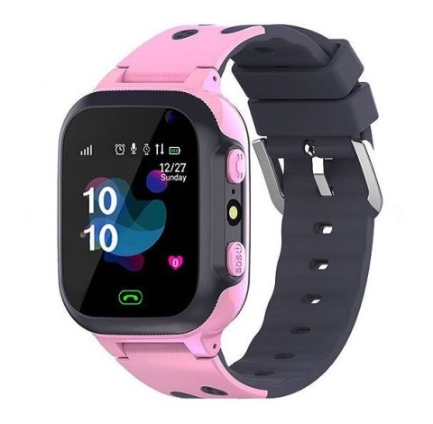 DENMEN SMARTWATCH KIDS NIEBIESKI LOKALIZATOR GPS WODOSZCZELNY POŁĄCZENIA TELEFONICZNE ALARAM SOS KID'S PINK