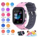 DENMEN SMARTWATCH KIDS NIEBIESKI LOKALIZATOR GPS WODOSZCZELNY POŁĄCZENIA TELEFONICZNE ALARAM SOS KID'S PINK