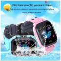 DENMEN SMARTWATCH KIDS NIEBIESKI LOKALIZATOR GPS WODOSZCZELNY POŁĄCZENIA TELEFONICZNE ALARAM SOS KID'S PINK