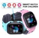 DENMEN SMARTWATCH KIDS NIEBIESKI LOKALIZATOR GPS WODOSZCZELNY POŁĄCZENIA TELEFONICZNE ALARAM SOS KID'S PINK