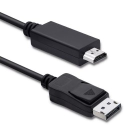 Kabel Qoltec 50441 (DisplayPort M - HDMI M; 2m; kolor czarny)