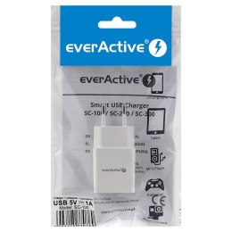 Ładowarka sieciowa everActive SC-100 (USB; kolor biały)