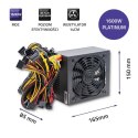 QOLTEC ZASILACZ ATX 1600W | 80 PLUS PLATINUM | GAMING MINER