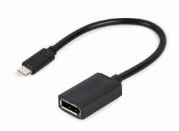 GEMBIRD ADAPTER NA KABLU USB TYP-C DO DISPLAYPORT 4K, 15CM, CZARNY