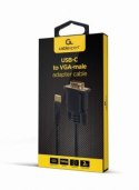 GEMBIRD ADAPTER USB TYP-C DO VGA (M) 2M, CZARNY