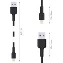 AUKEY CB-AL05 NYLONOWY KABEL LIGHTNING APPLE 2M