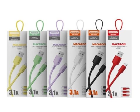 SOMOSTEL KABEL 3100MAH QUICK CHARGER 1.2M SMS-BP06 MACARON TYP-C PURPLE