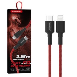 SOMOSTEL KABEL TYP-C DO IPHONE 18W POWER DELIVERY SMS-BW05 RED