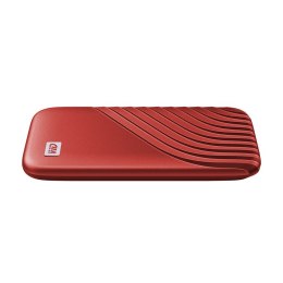 Dysk zewnętrzny SSD WD My Passport (1TB; USB 3.2 Gen 2; Czerwony; WDBAGF0010BRD-WESN)