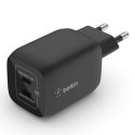 Ładowarka Belkin BoostCharge Pro Dual USB-C PD 3.0 PPS GaN Wall Charger 65W Black