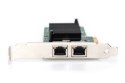 DIGITUS KARTA SIECIOWA PCIE PRZEWODOWA 2X RJ45 GIGABIT 10/100/1000MBPS LOW PROFILE DN-10132