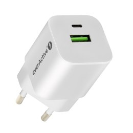 EVERACTIVE ŁADOWARKA SIECIOWA GAN SC-390Q Z GNIAZDEM USB QC3.0 ORAZ USB-C PD PPS 30W SC-390Q