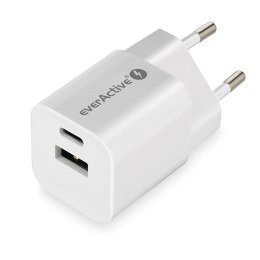 EVERACTIVE ŁADOWARKA SIECIOWA GAN SC-390Q Z GNIAZDEM USB QC3.0 ORAZ USB-C PD PPS 30W SC-390Q