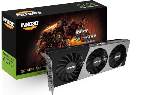 Karta graficzna INNO3D GeForce RTX 4070 X3 OC 12GB GDDR6X DLSS 3