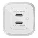 Ładowarka Belkin BoostCharge Pro Dual USB-C PD 3.0 PPS GaN Wall Charger 45W White