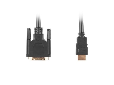 Kabel Lanberg CA-HDDV-10CC-0005-BK (HDMI M - DVI-D (18+1) M; 0,50m; kolor czarny)