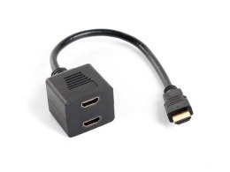 Splitter Lanberg AD-0019-BK (HDMI M - 2x HDMI F; 0,20m; kolor czarny)