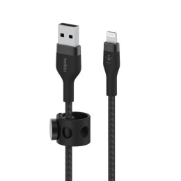 BELKIN CABLE USB TO LTG BRAIDED SILICONE 1M CZARNY