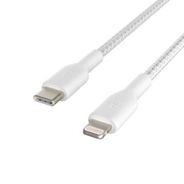 Kabel Belkin BoostCharge Braided USB-C to Lightning Cable 1m oplot White