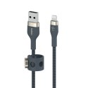 BELKIN KABEL USB-A TO LIGHTNING, BRAIDED, SILICONE, 1M, NIEBIESKI