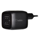 BELKIN WALL CHARGER DUAL USB-C 45W PD PPS GAN BLK