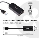 Karta sieciowa Club3D CAC-1420 (USB 3.2 Gen1 Type A to RJ45 2.5Gbps Adapter)