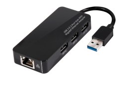 Karta sieciowa Club3D CSV-1430 (USB 3.0 3-Port Hub with Gigabit Ethernet)