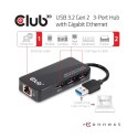 Karta sieciowa Club3D CSV-1430 (USB 3.0 3-Port Hub with Gigabit Ethernet)