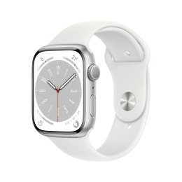 Apple Watch S8 GPS 41mm Silver Aluminium Case with White Sport Band