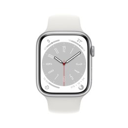 Apple Watch S8 GPS 41mm Silver Aluminium Case with White Sport Band