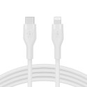 BELKIN KABEL USB-C - LIGHTNING SILICONE 3M BIAŁY