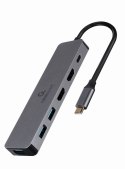 GEMBIRD MULTI ADAPTER USB TYP-C 3W1 SREBRNY HUB USB, HDMI, PD (100W)