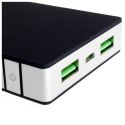 Power Bank PowerNeed P10000B (10000mAh; microUSB, USB 2.0; kolor czarny)