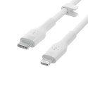 BELKIN KABEL USB-C - LIGHTNING SILICONE 3M BIAŁY