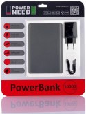 PowerNeed Powerbank (10000mAh) 2x USB grafitowy