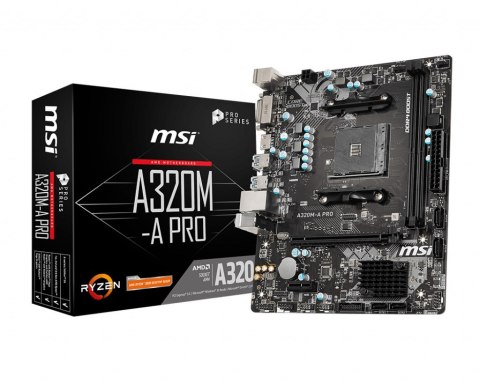 Płyta główna MSI A320M-A PRO (AM4; 2x DDR4 DIMM; Mini ATX)