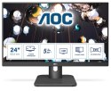 Monitor AOC 24E1Q (23,8"; IPS/PLS; FullHD 1920x1080; DisplayPort, HDMI, VGA; kolor ciemnoszary)