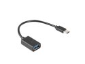 LANBERG ADAPTER USB-C(M)->USB-A(F) 2.0 15CM OTG AD-OTG-UC-01