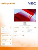 Monitor Multisync E273F 27 cali USB-C DP HDMI Biały