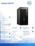 Komputer Optiplex 5000 MT/Core i7-12700/8GB/256GB SSD/Integrated/DVD RW/Wireless Kb & Mouse/260W/W11Pro/3Y