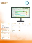 Monitor E2223HV 21.45 cali LED VA Full HD (1920 x1080) /16:9/VGA/Speakers/3Y AES