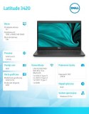 Notebook Latitude 3420 Win11Pro i5-1135G7/8GB/256GB SSD/14.0 FHD Touch/Intel Iris Xe/FgrPr/IR Cam/Mic/WLAN + BT/Backlit Kb/4 Cel