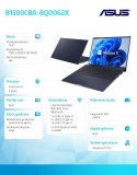 Notebook B1500CBA-BQ0062X i3 1215U 8/256/int/15/Windows 11 PRO 36 miesięcy ON-SITE NBD