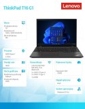 Notebook ThinkPad T16 G1 21CH002EPB W11Pro 6850U/16GB/512GB/AMD Radeon/16.0 WUXGA/Thunder Black/3YRS Premier Support