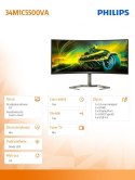 Monitor 34 cale 34M1C5500VA Curved VA 165Hz HDMIx2 DPx2 HAS Głośniki